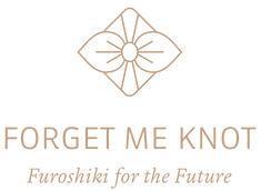 Forget Me Knot Logo Furoshiki wrapping sustainable wrapping bæredygtig gaveindpakning stofrester stof