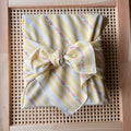 Furoshiki Gaveindpakning af Stof 'Lemon Candy' - Medium / Large